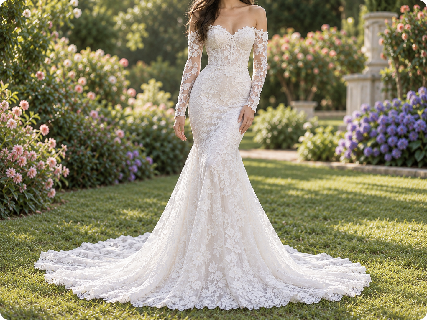 Ein- und Ausgabe der KI-Brautkleid-Anprobe