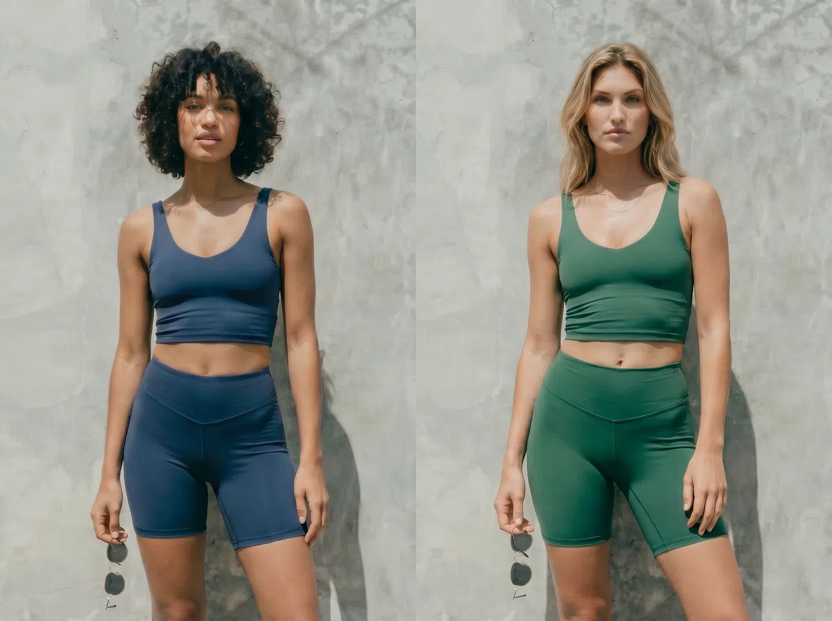Clothing model try-on images generated by KOOZEE AI
