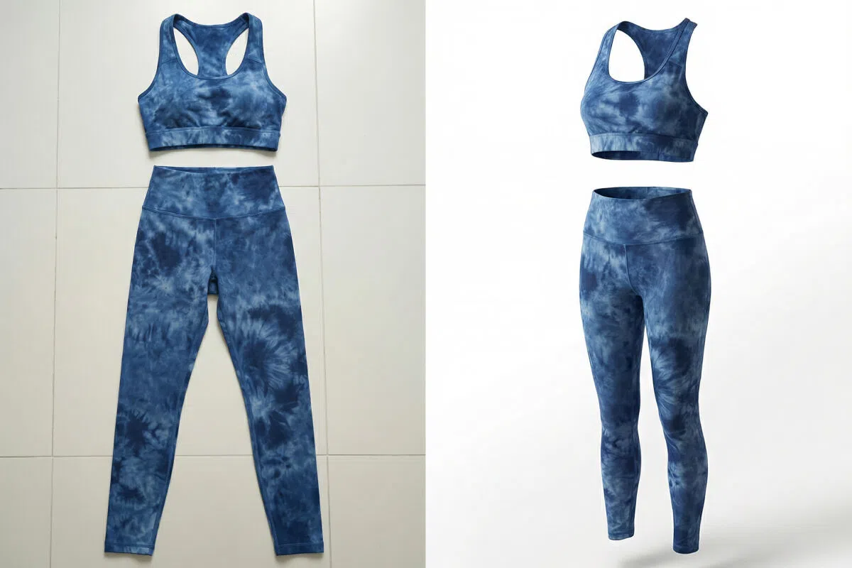 AI ghost mannequin generator creating a ghost mannequin effect from front and back clothing photos