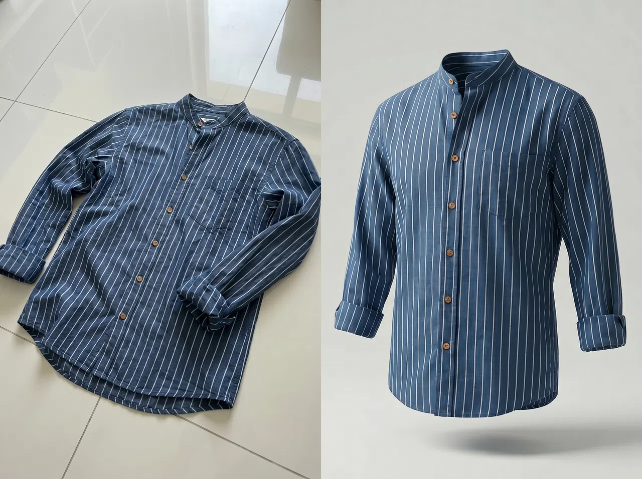 Fashion seller using KOOZEE to create ghost mannequin product images for an online store