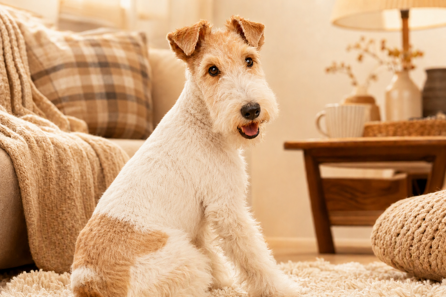 Comparison showing a real pet sweater product image transformed into an on-dog knitwear visual