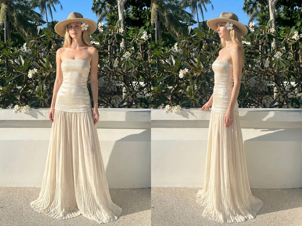 Multi-angle on-body fashion photos generated by KOOZEE AI Pose Changer