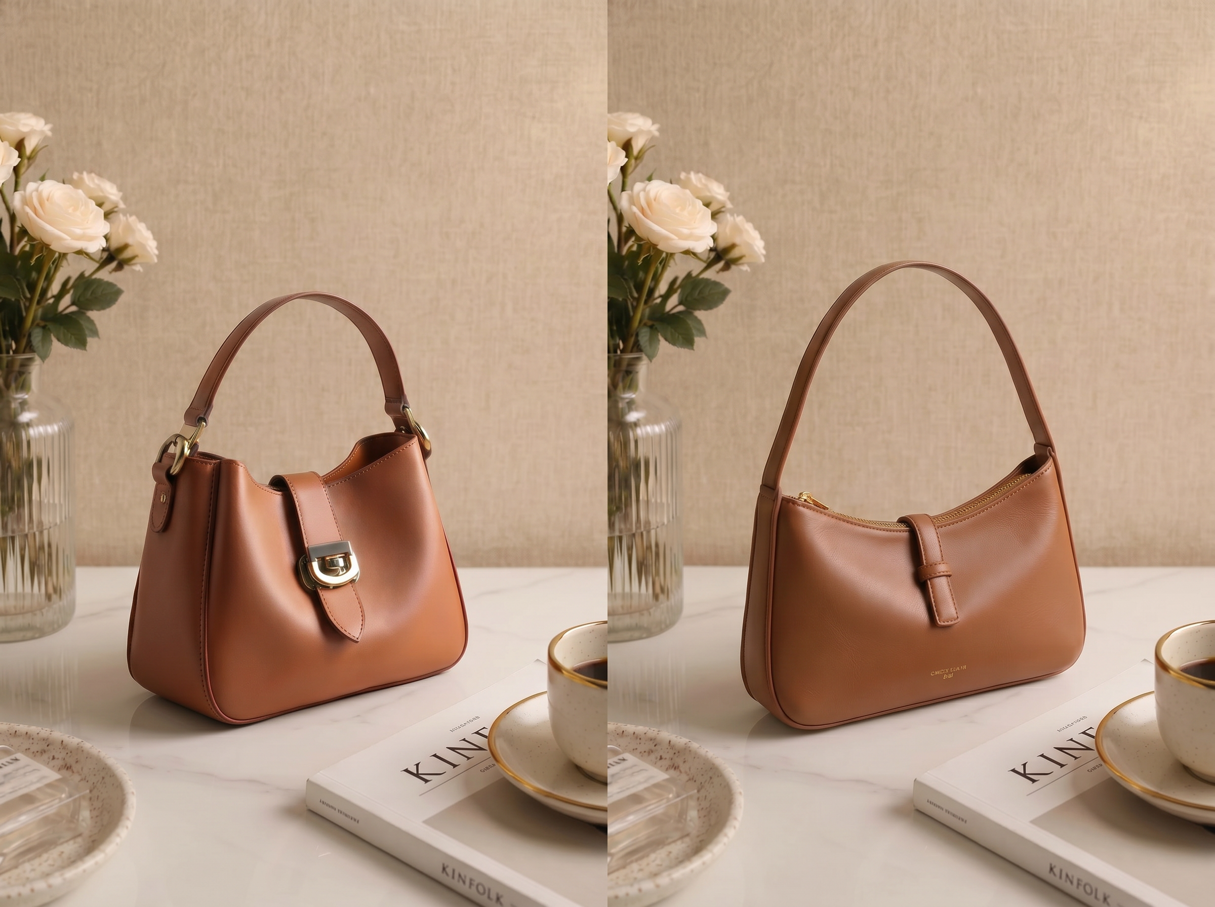 AI blends product naturally into reference background image