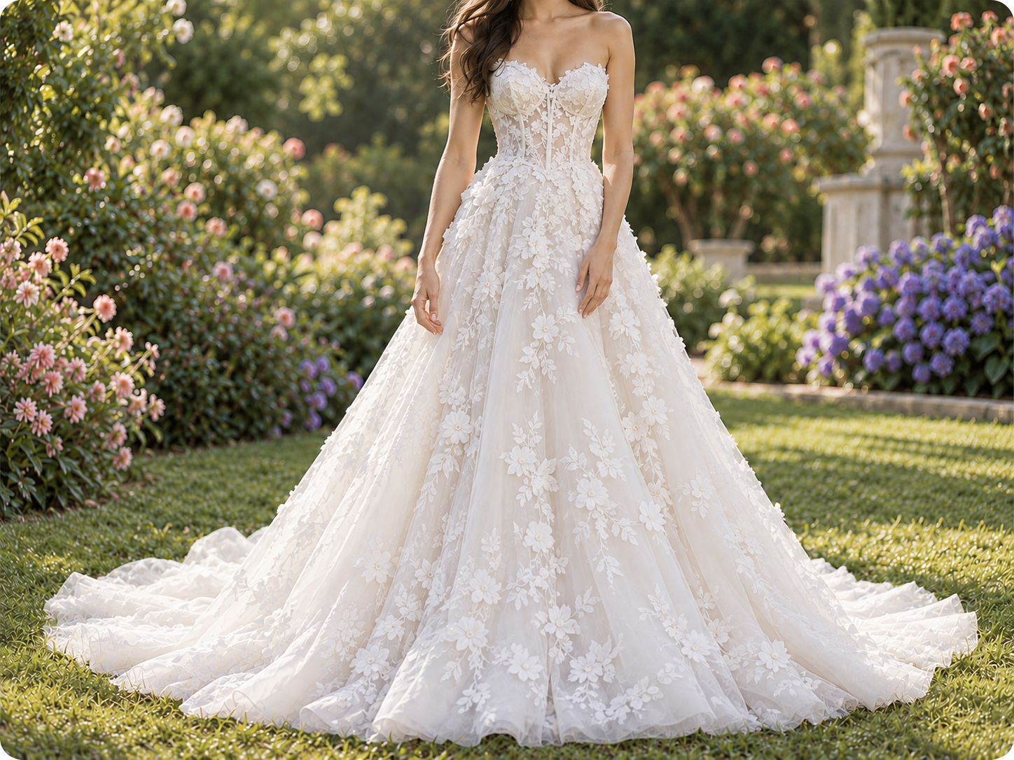Ein- und Ausgabe der KI-Brautkleid-Anprobe