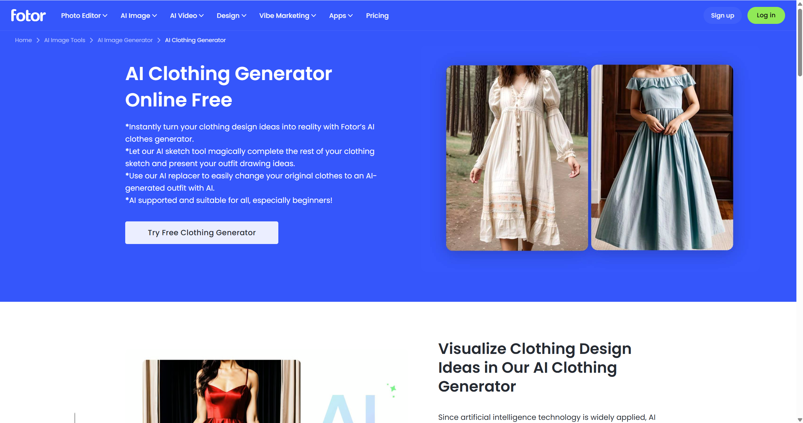 Fotor for AI Clothing Changing