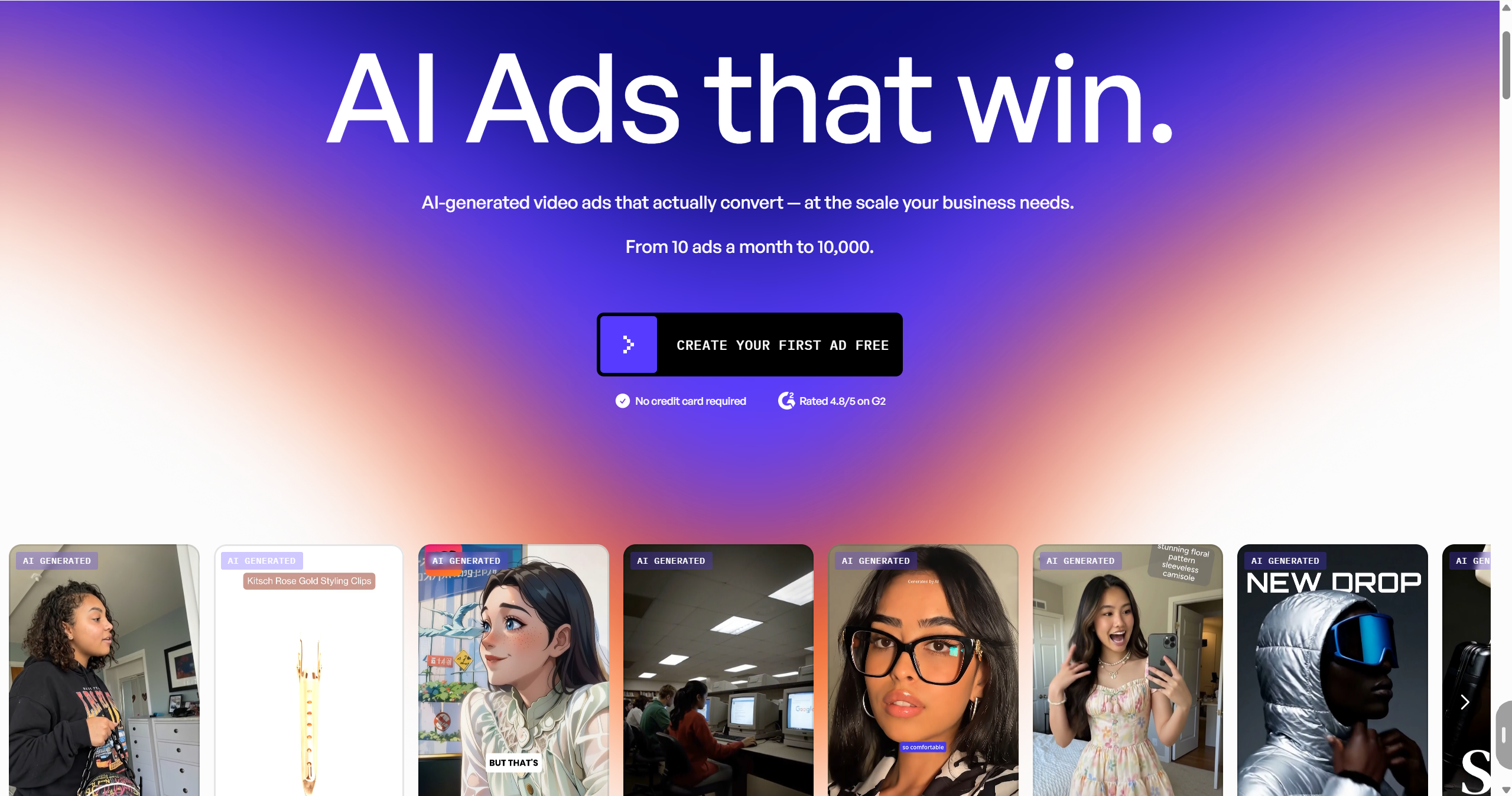 Dropshipping Video Ads Tool - Creatify