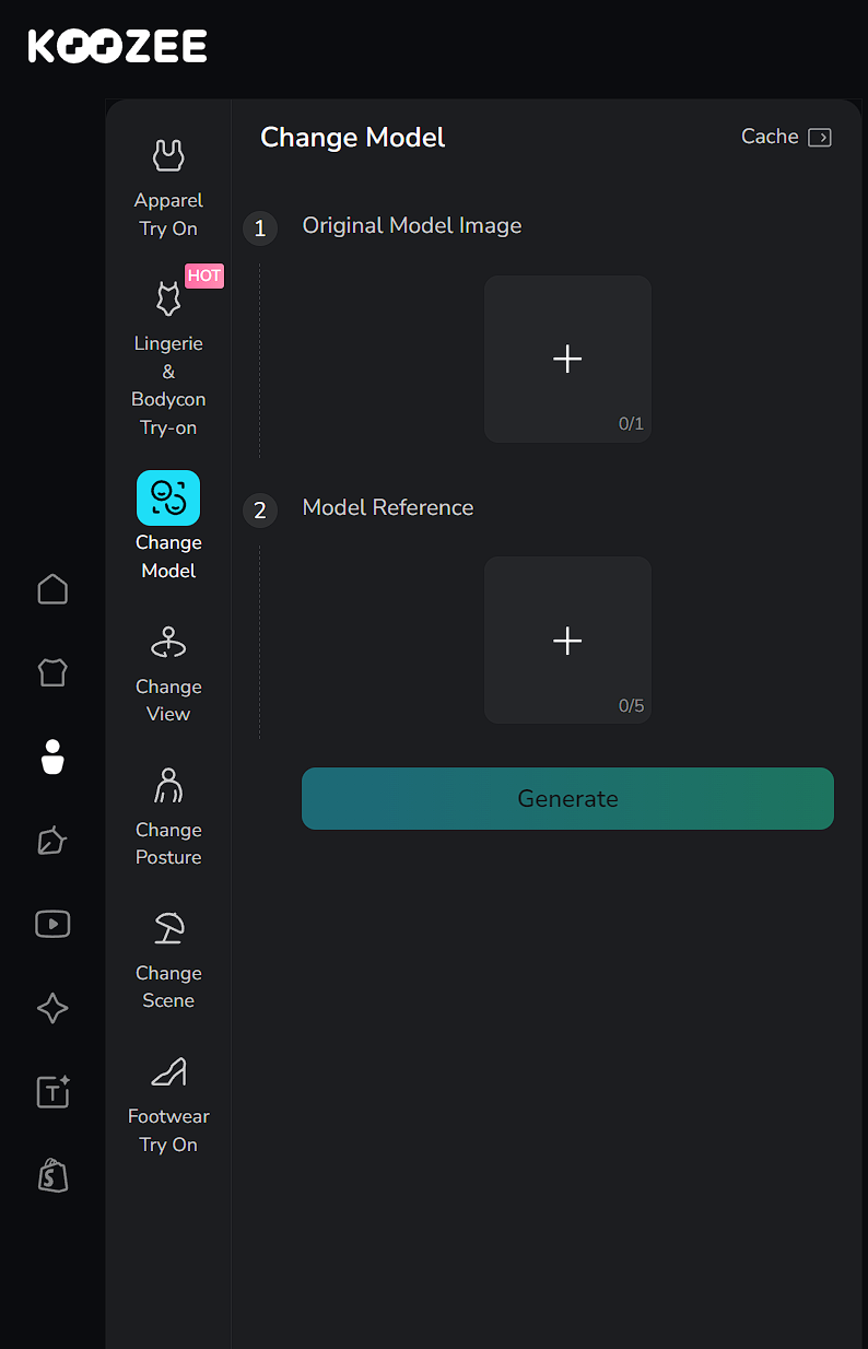 Open the AI Model Change tool