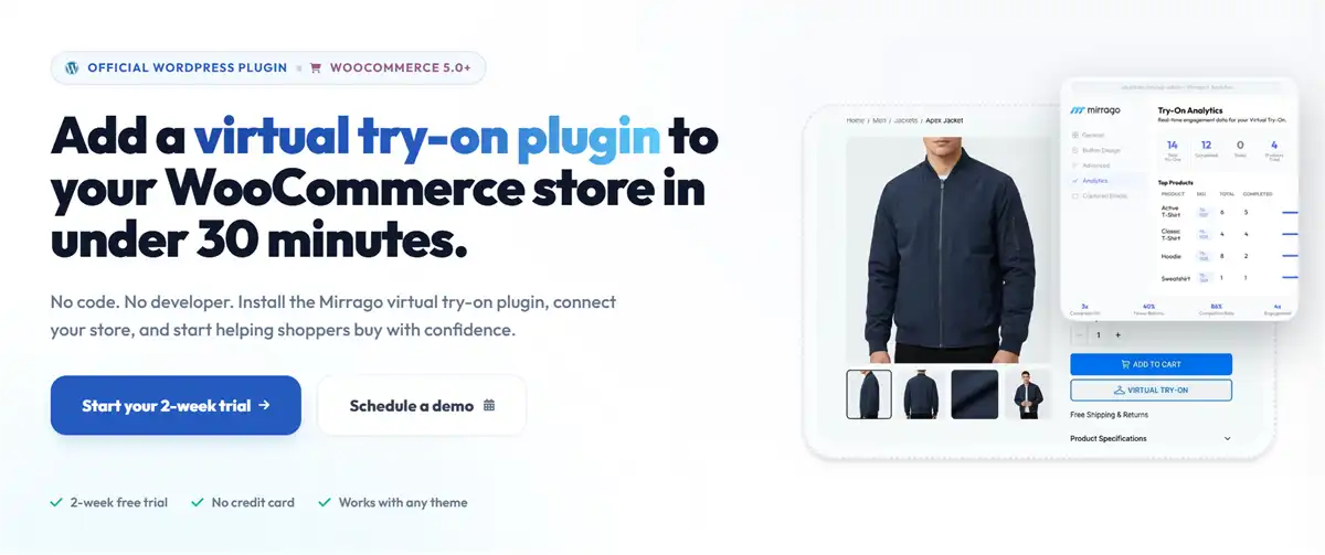 WooCommerce Virtual Try-on Plugin - Mirrago
