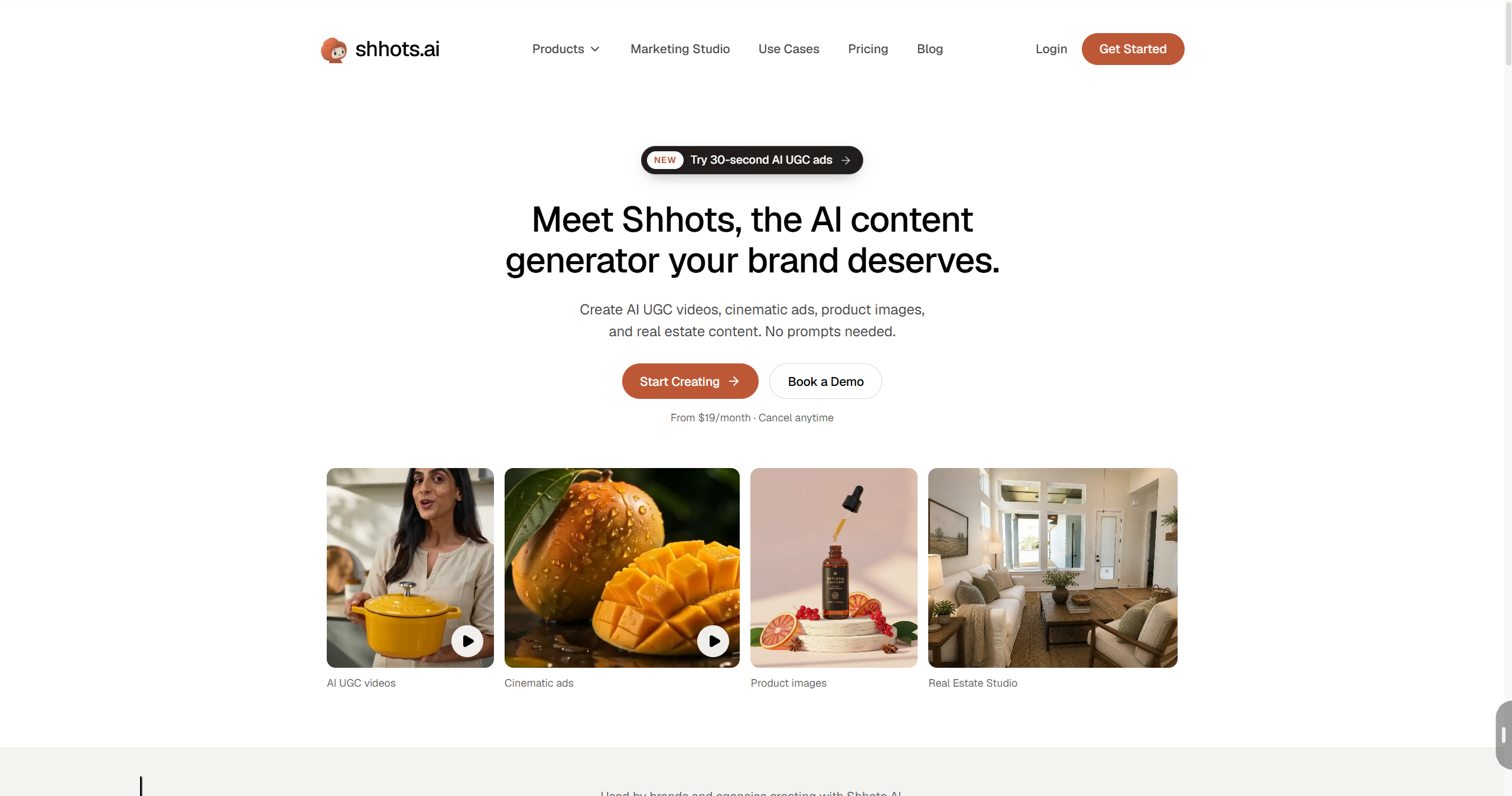 Dropshipping Video Ads Tool - Shhots AI