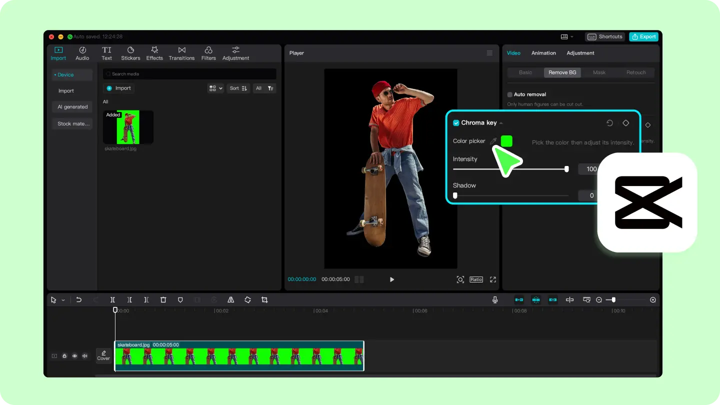 Use CapCut Chroma Key to Change Clothes Color