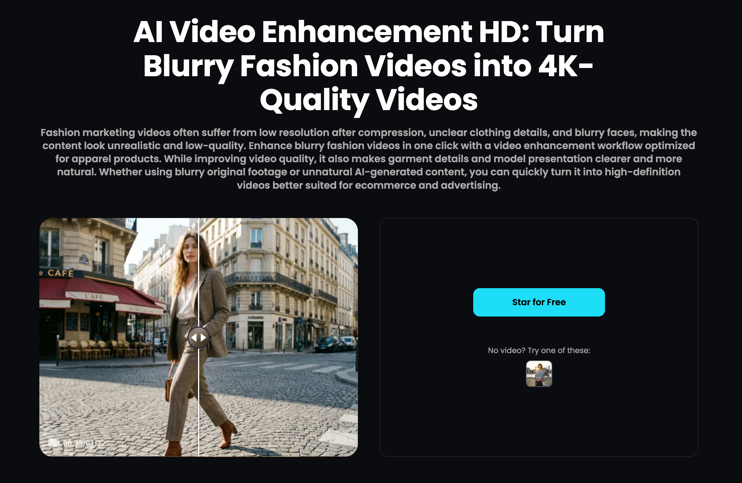 Koozee AI video enhancer for fashion ecommerce and apparel product videos