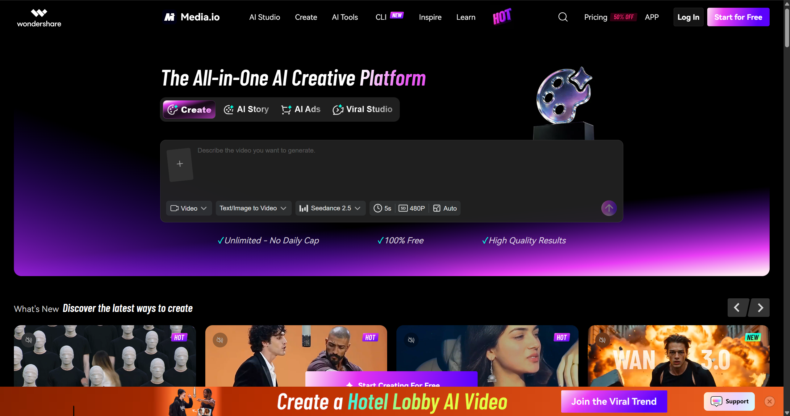 Media.io for Walking Video Generation