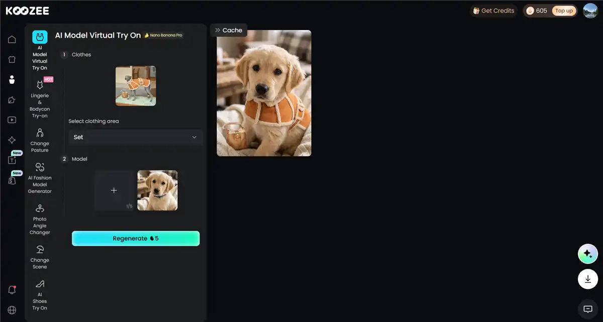 AI Pet Try-on in Koozee