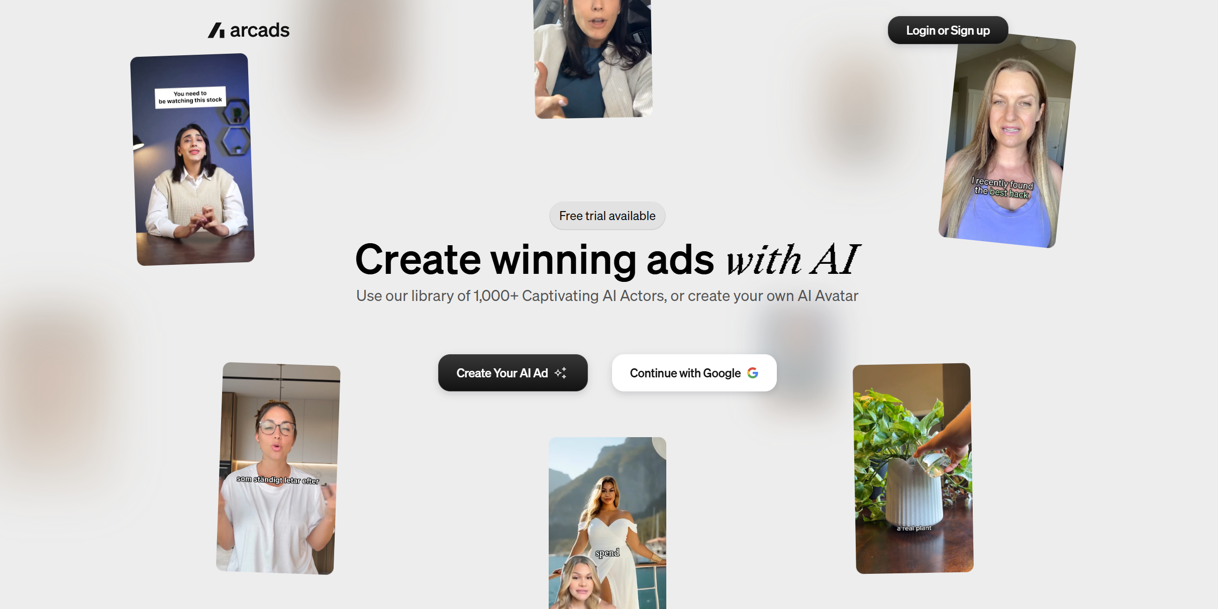 Dropshipping Video Ads Tool - Arcads