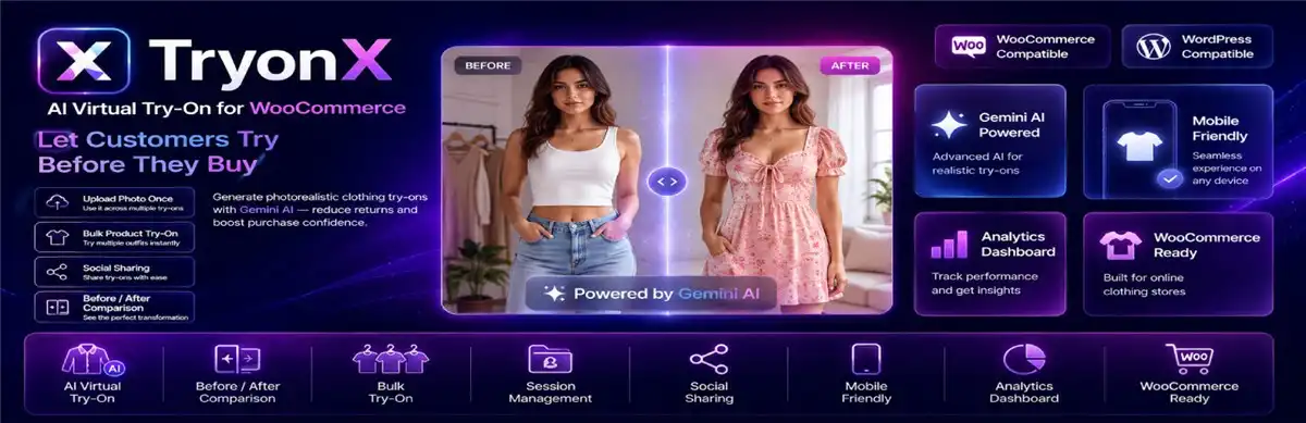 WooCommerce Virtual Try-on Plugin - TryonX