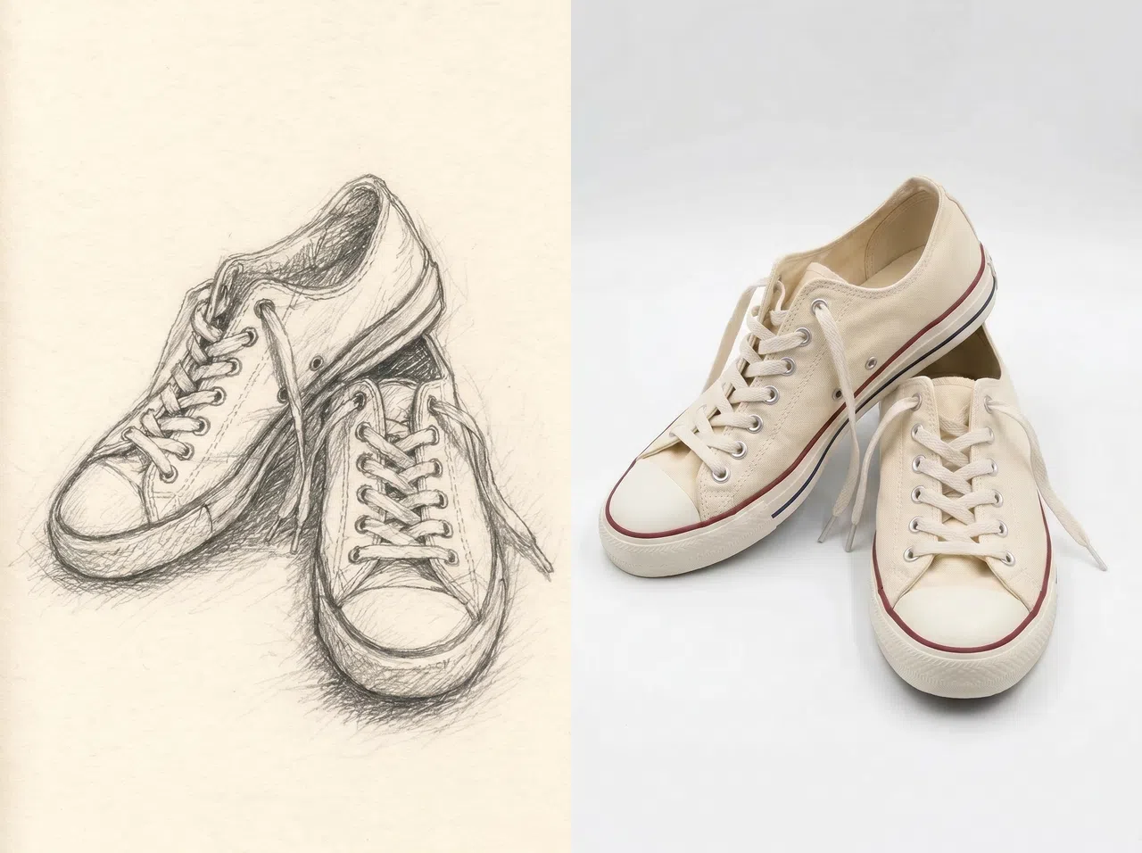 Shoe seller turning sketches into realistic shoe images to review new styles before launch