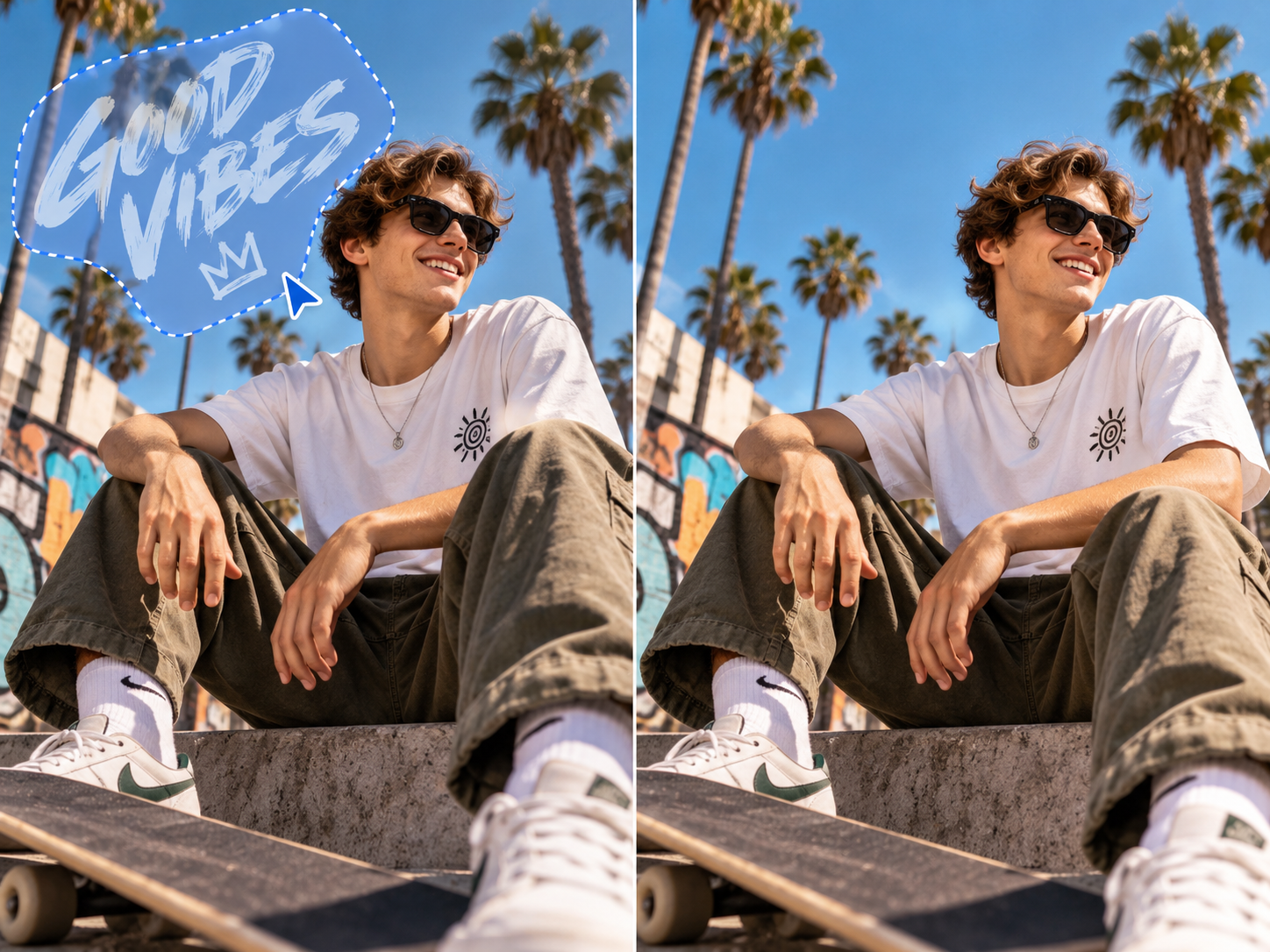 Smart Selection targeting a specific text area before removing it from an image