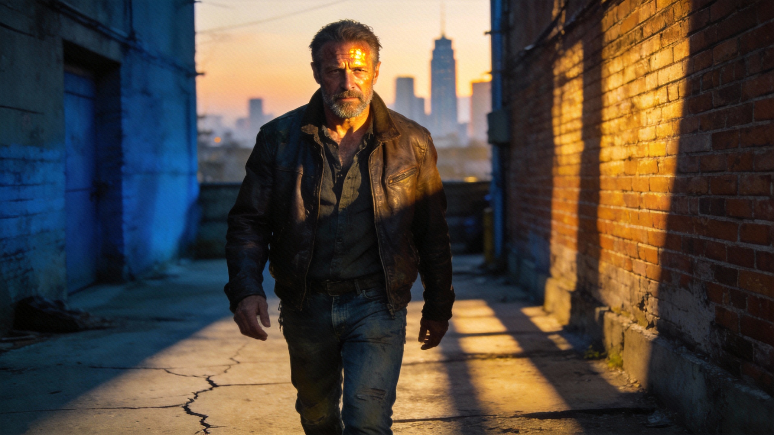 Cinematic realistic character scene with natural light, structured shadows and rich textures showing high fidelity visual output.