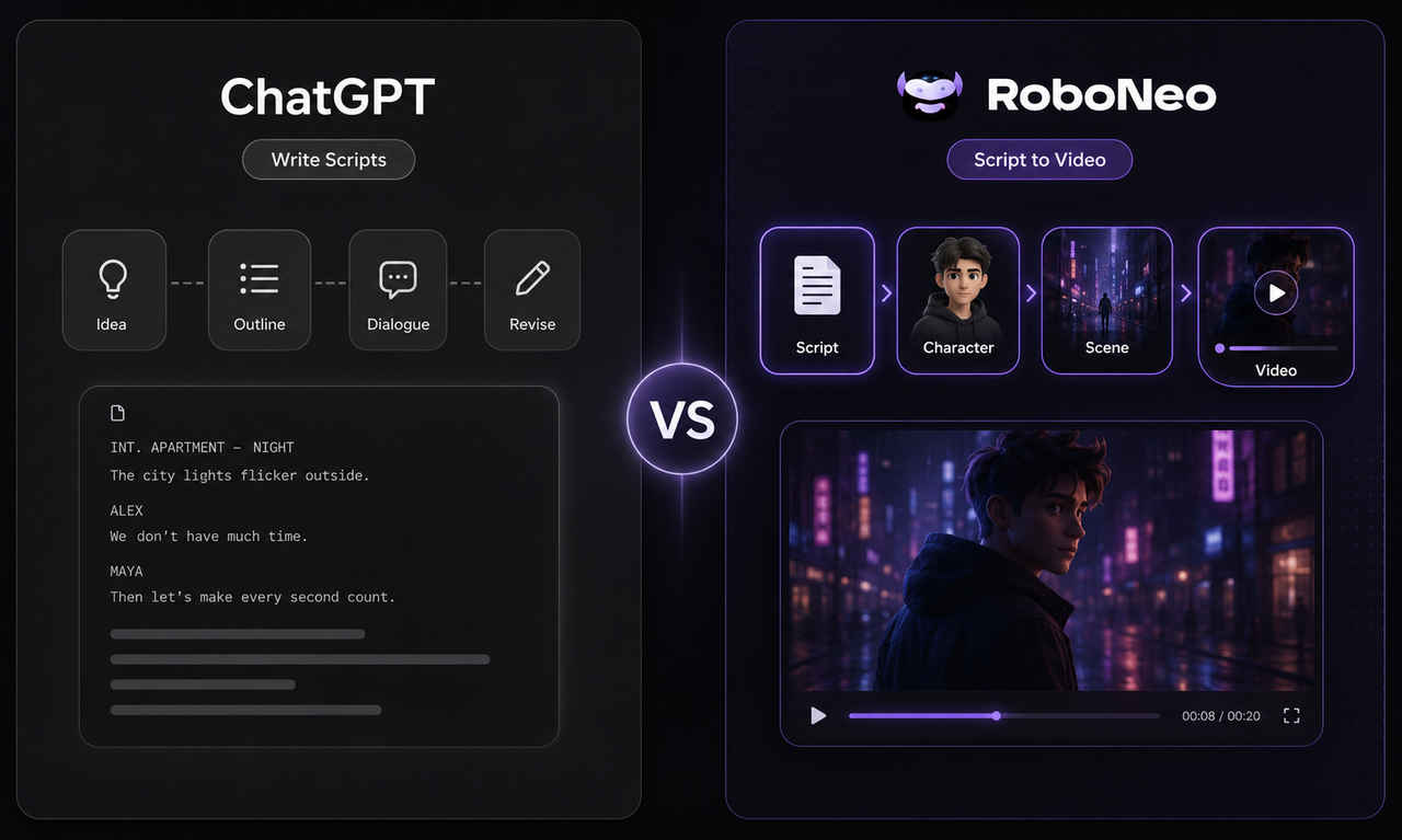 RoboNeo AI Script to Video Generator