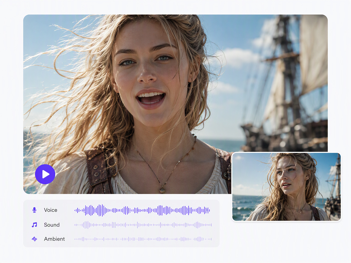 RoboNeo AI video generator with synced audio