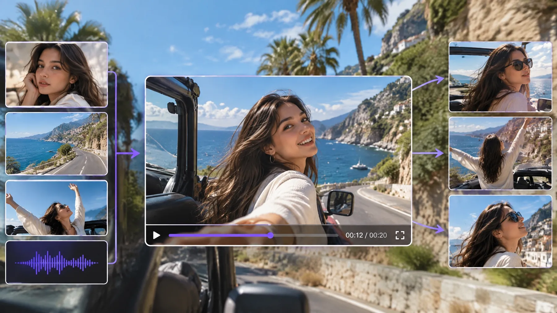 RoboNeo AI video generator multi-shot travel