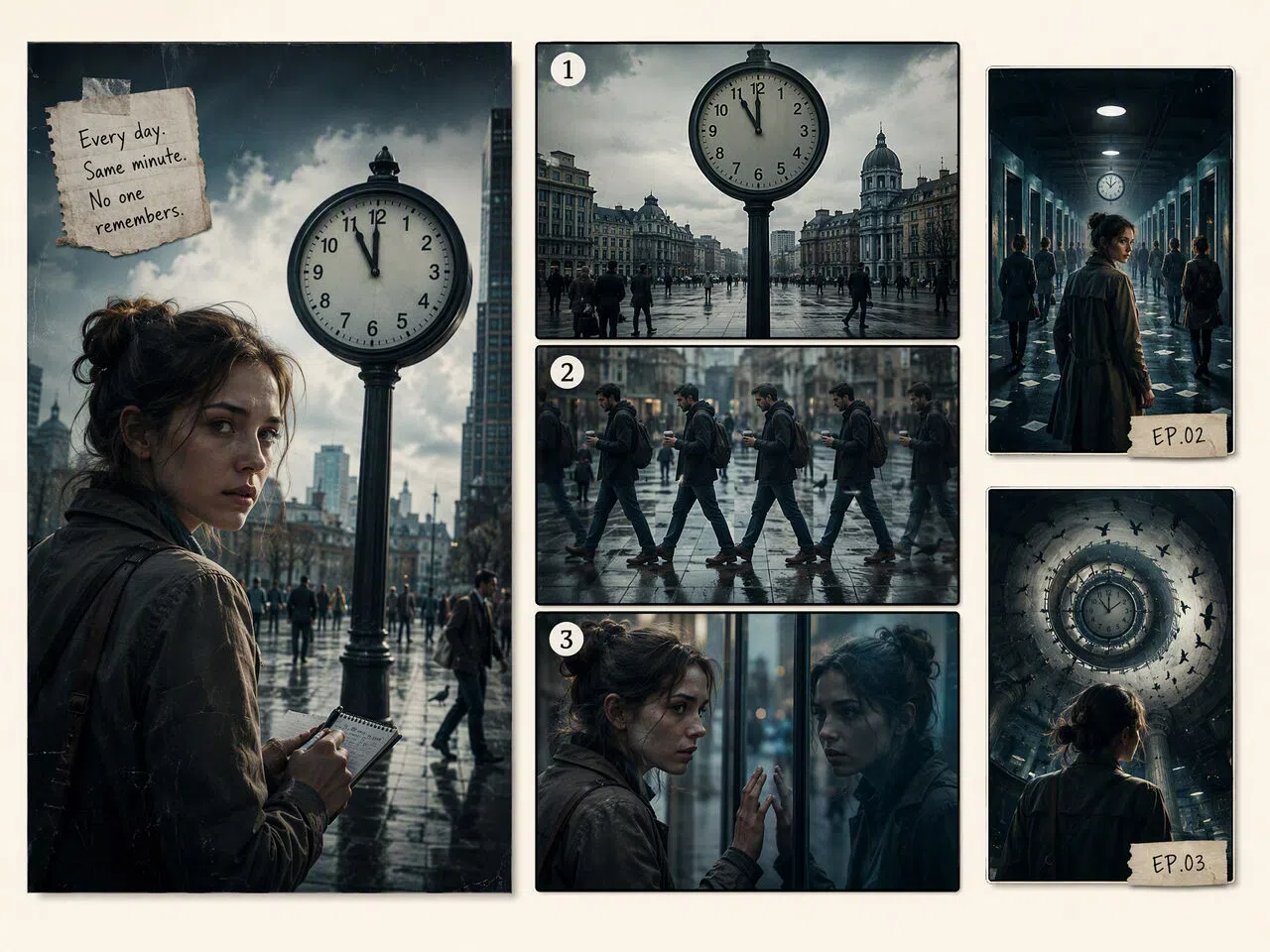 AI scene generator time loop storyboard
