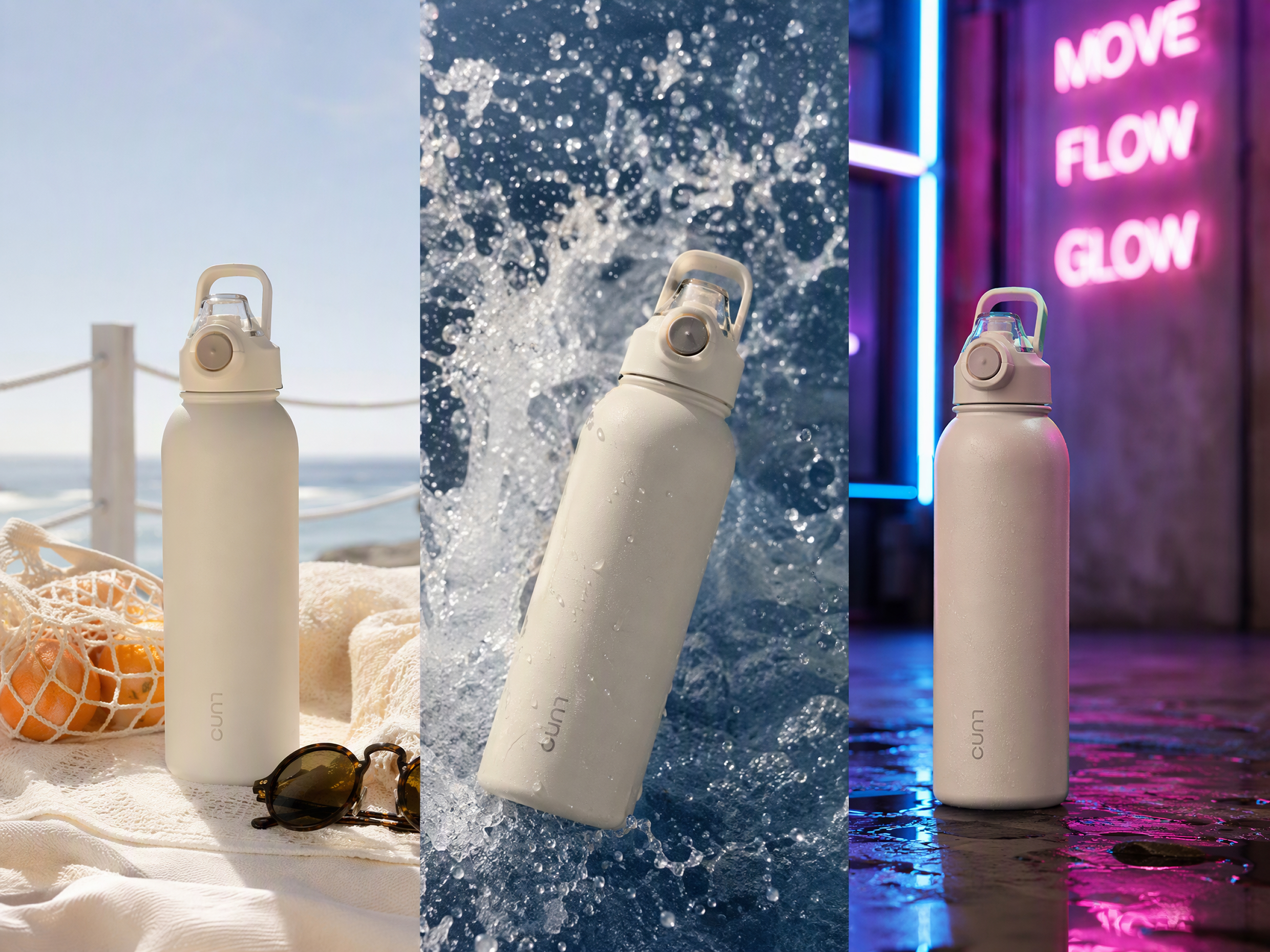 RoboNeo AI Lumi Water Bottle Product Ad