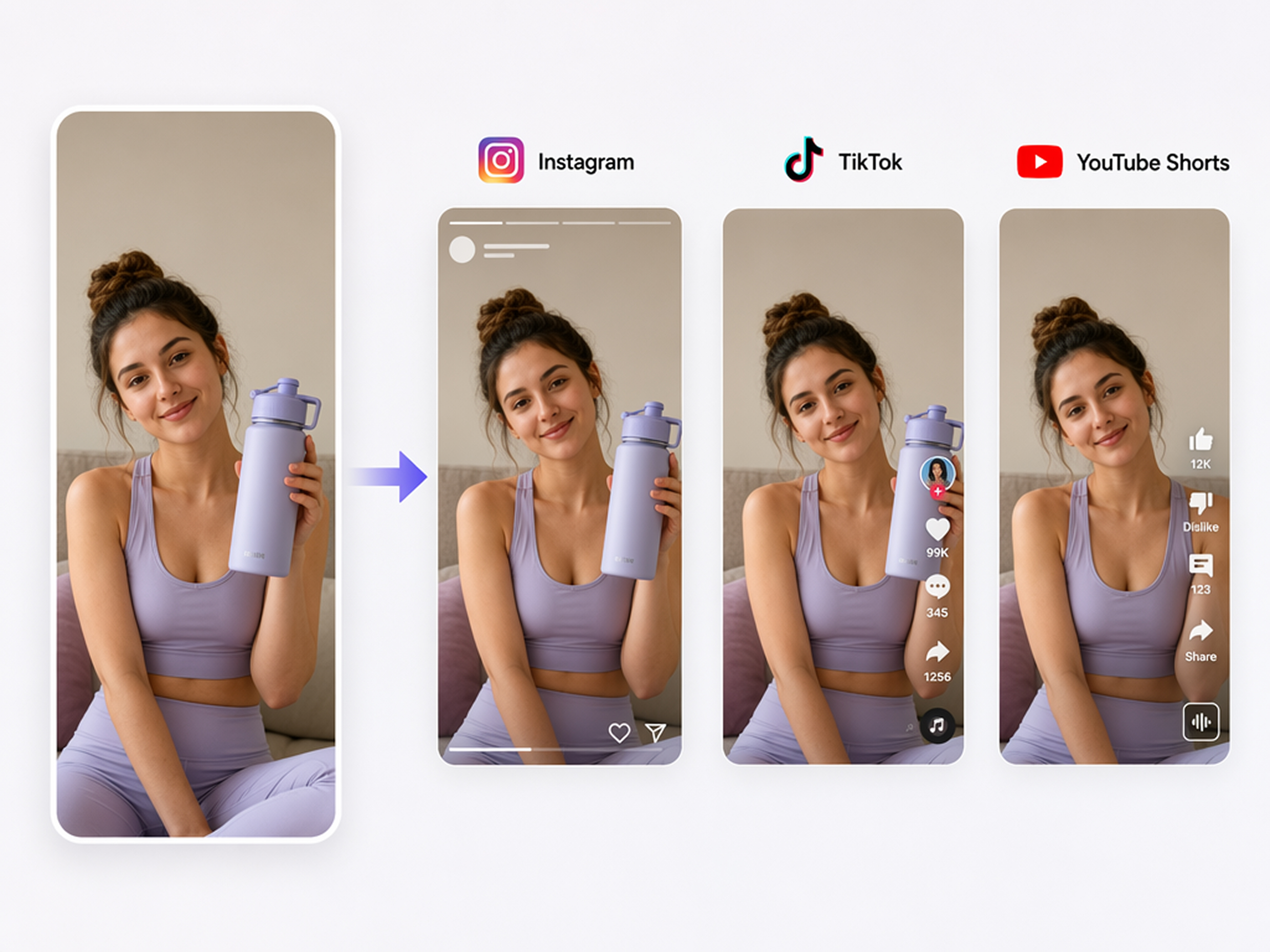 Video adapted for Instagram, TikTok, and YouTube Shorts