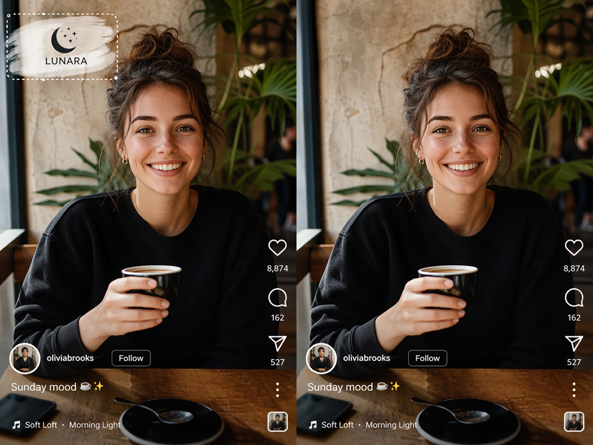 Instagram logo watermark removal comparison