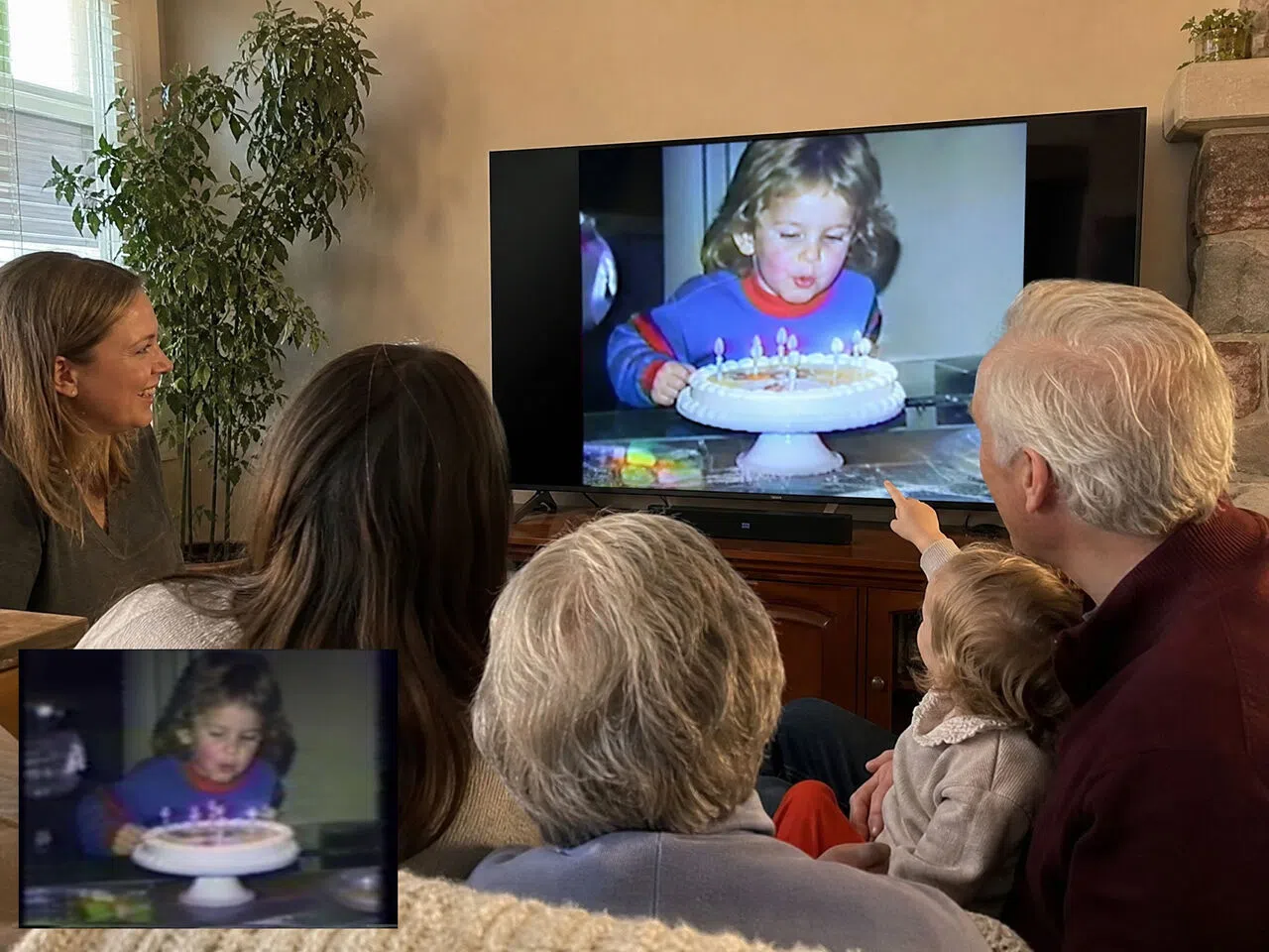 AI video enhancement for old family videos