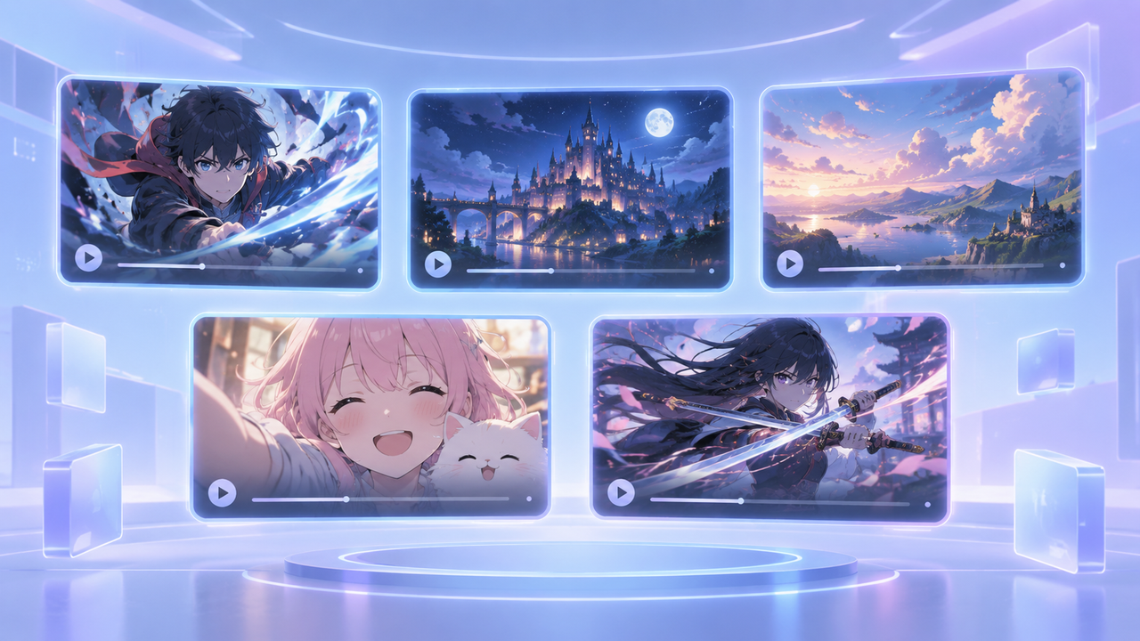 AI anime video generator showcase