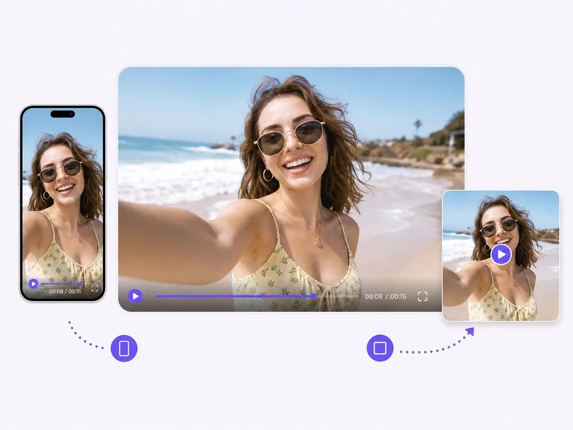 RoboNeo AI video resizer for any aspect ratio