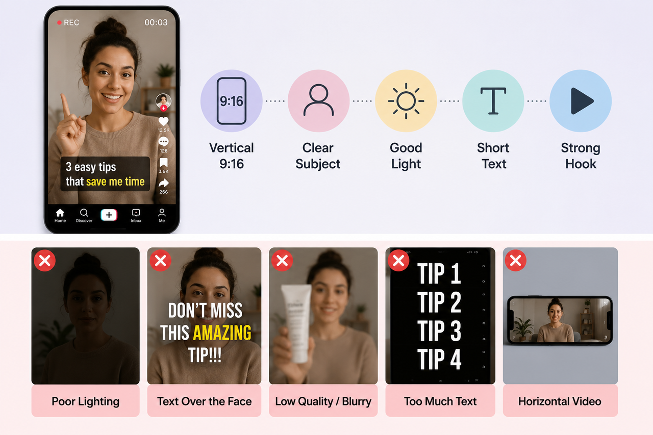 TikTok video tips and common filming mistakes