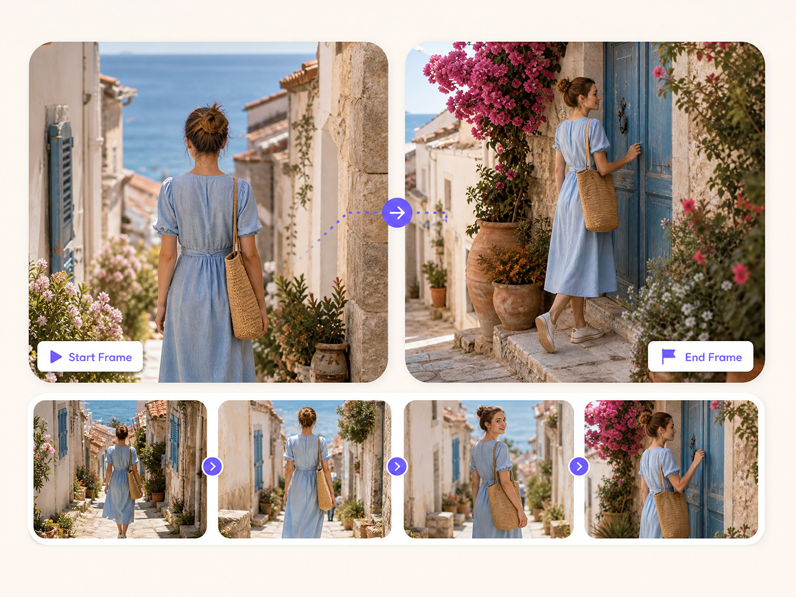 RoboNeo AI video generator start and end frames