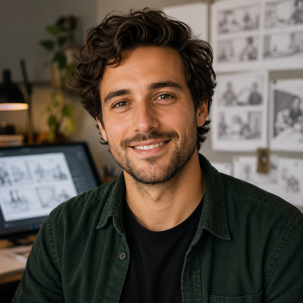 Jordan L. freelance storyboard artist portrait