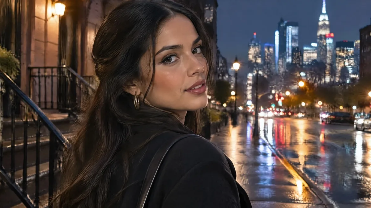woman looking back on a street