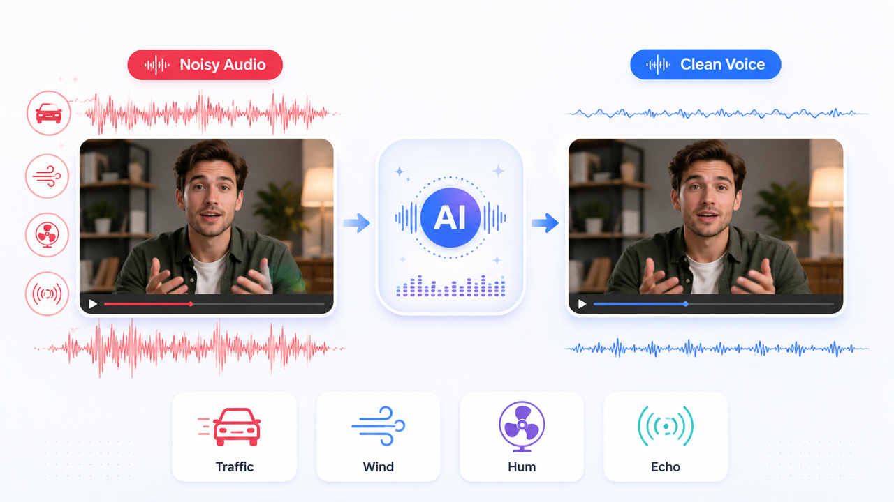 removing background noise from video audio