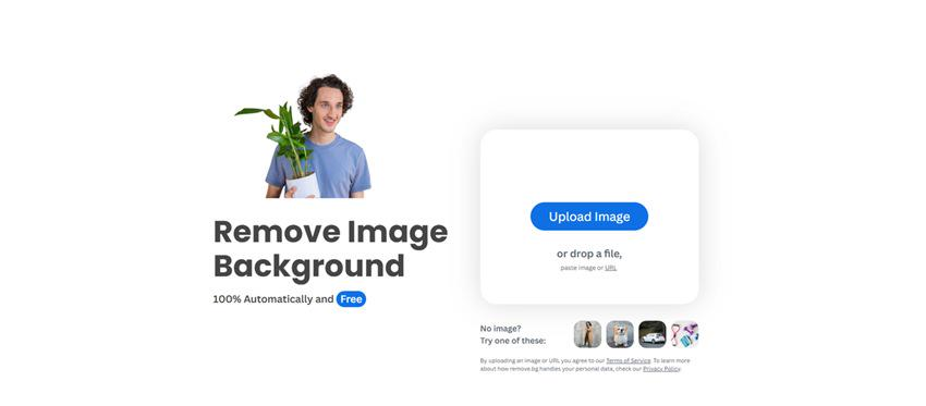 remove.bg for Removing Background from Image