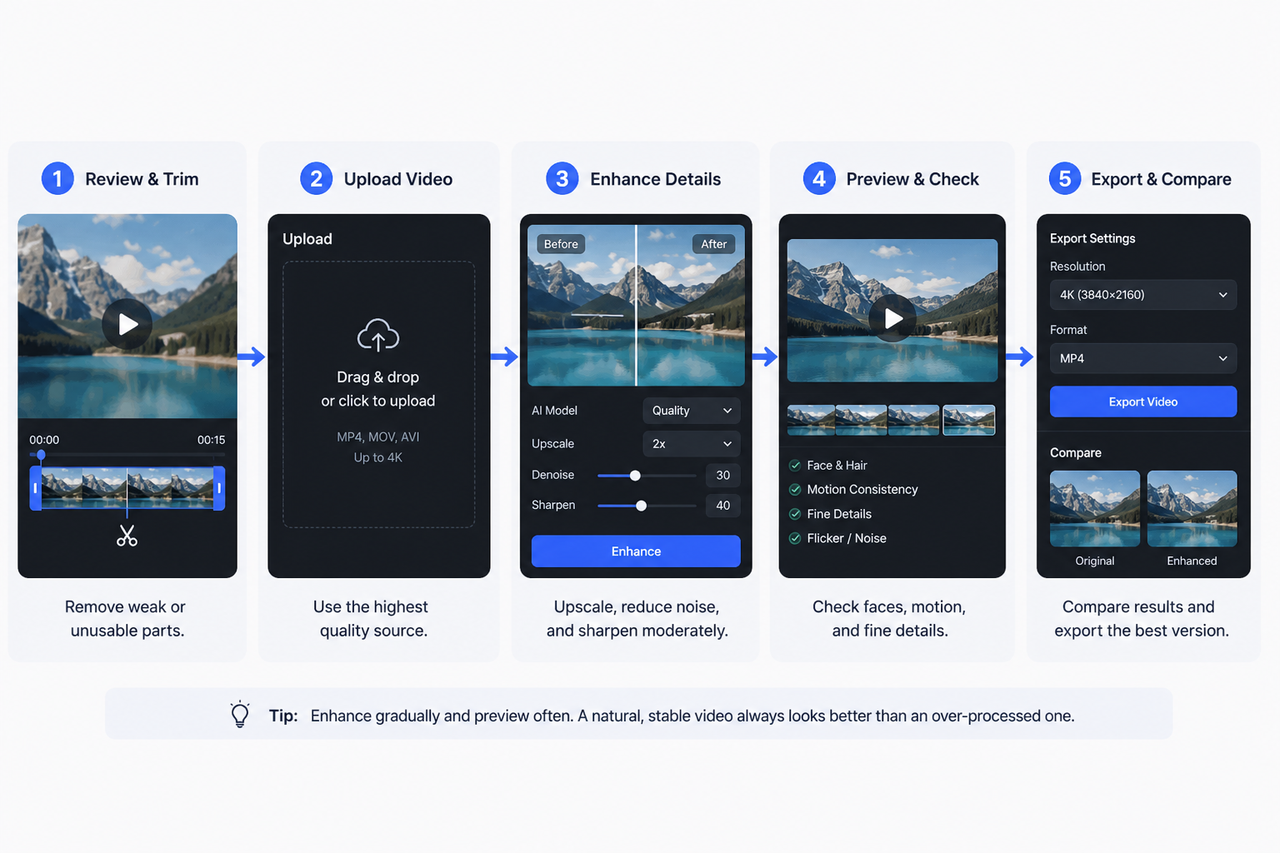 RoboNeo AI Video Enhancer workflow