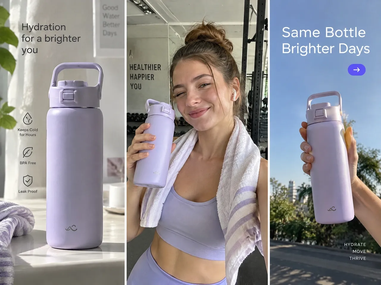 RoboNeo AI ad generator hydration bottle UGC