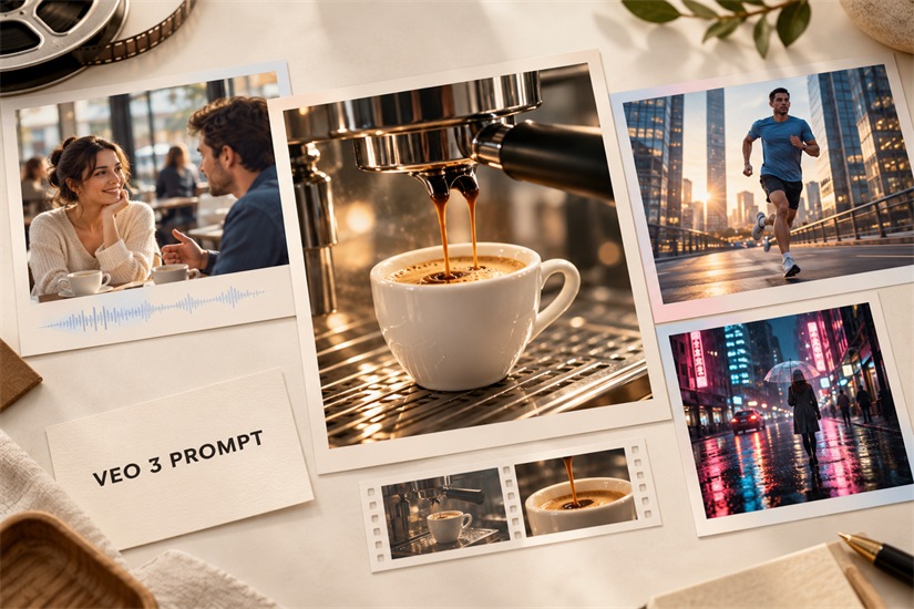 RoboNeo Veo 3 prompt examples for AI video