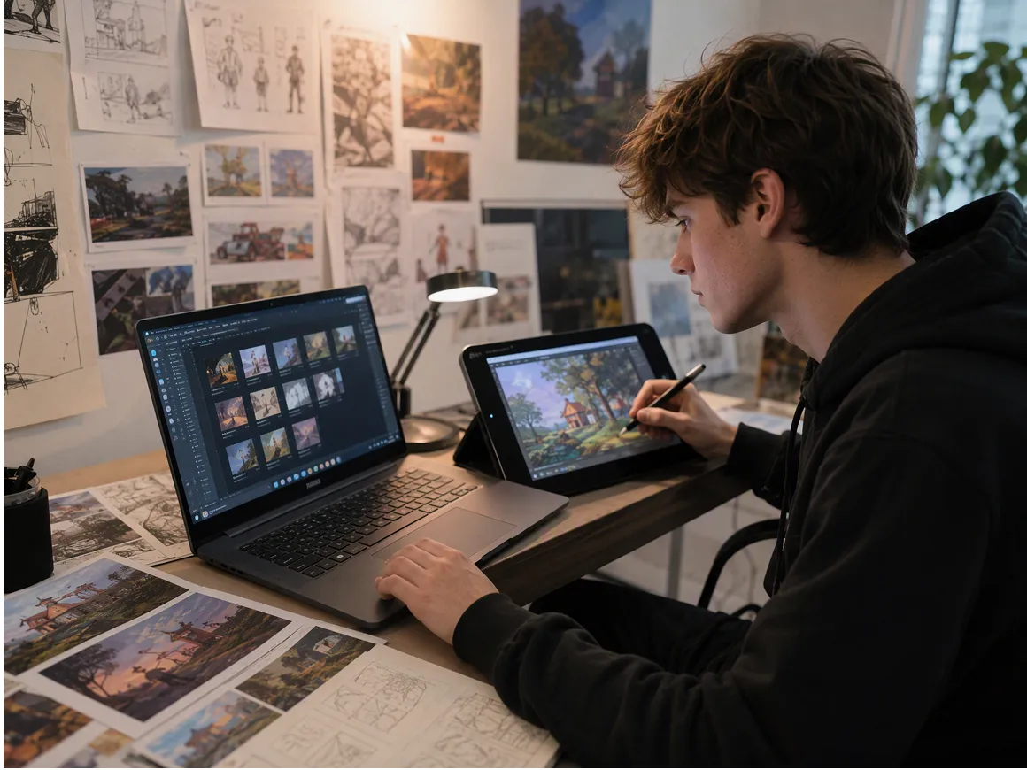 RoboNeo AI storyboard tool for concept art