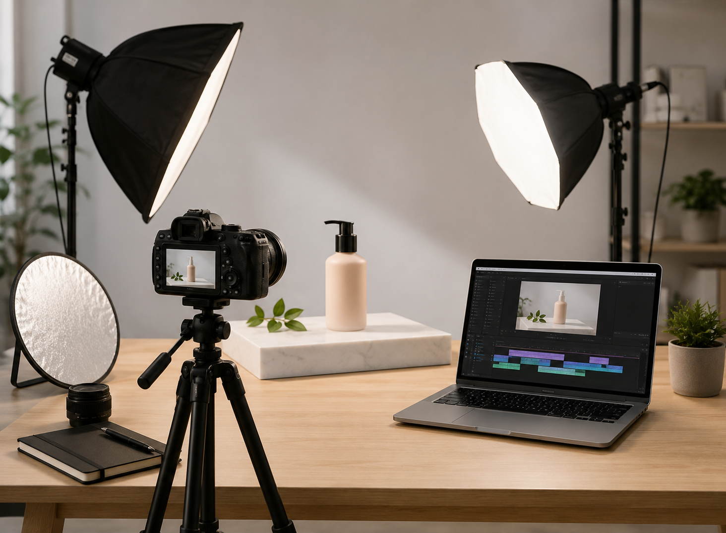 Product video production studio setup Product video production studio setup