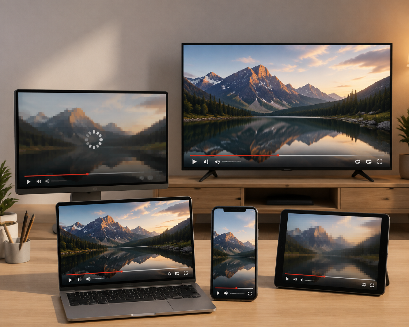 YouTube video quality across device YouTube video quality across device