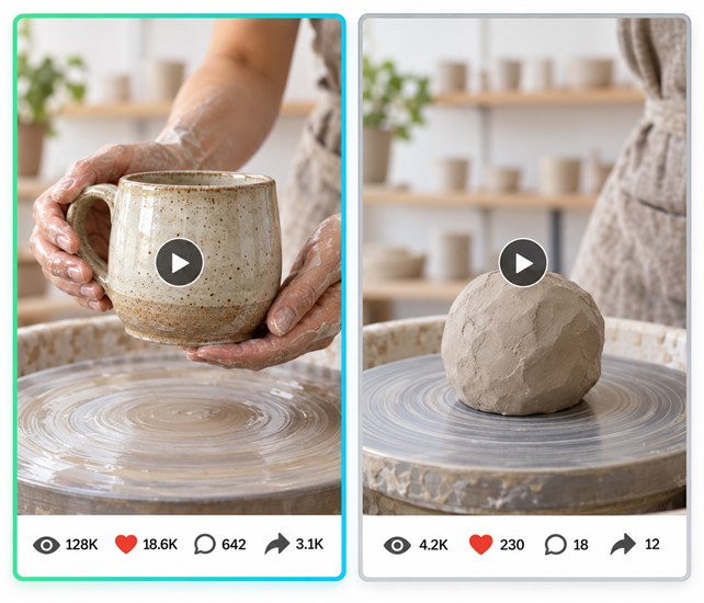 High and low video engagement compared High and low video engagement compared