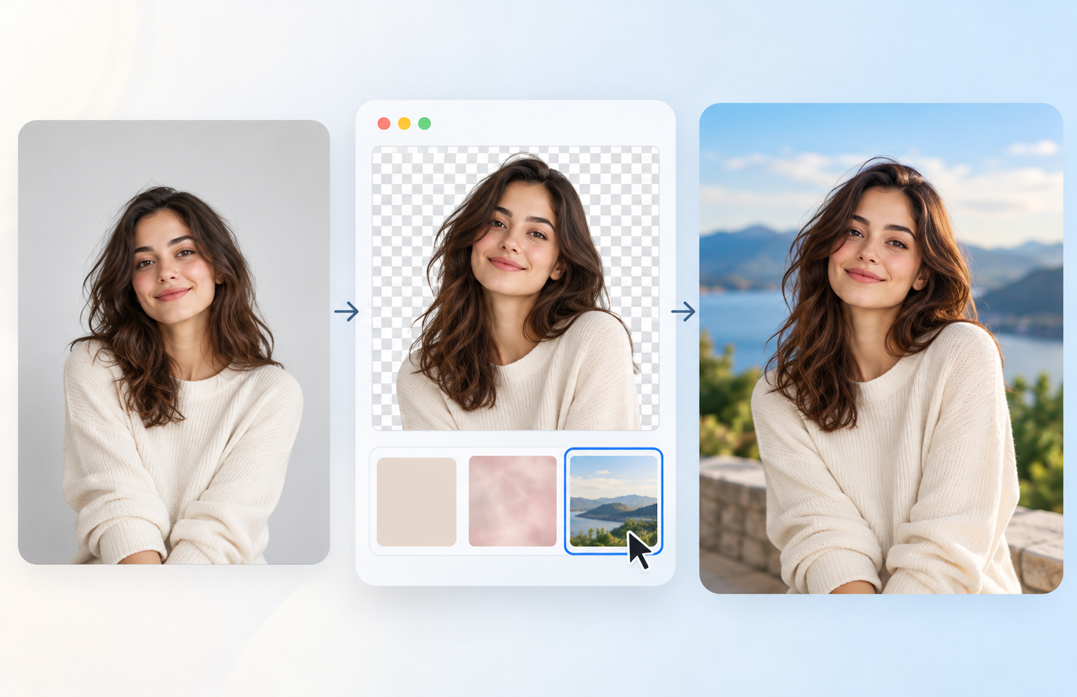 RoboNeo AI photo background replacement