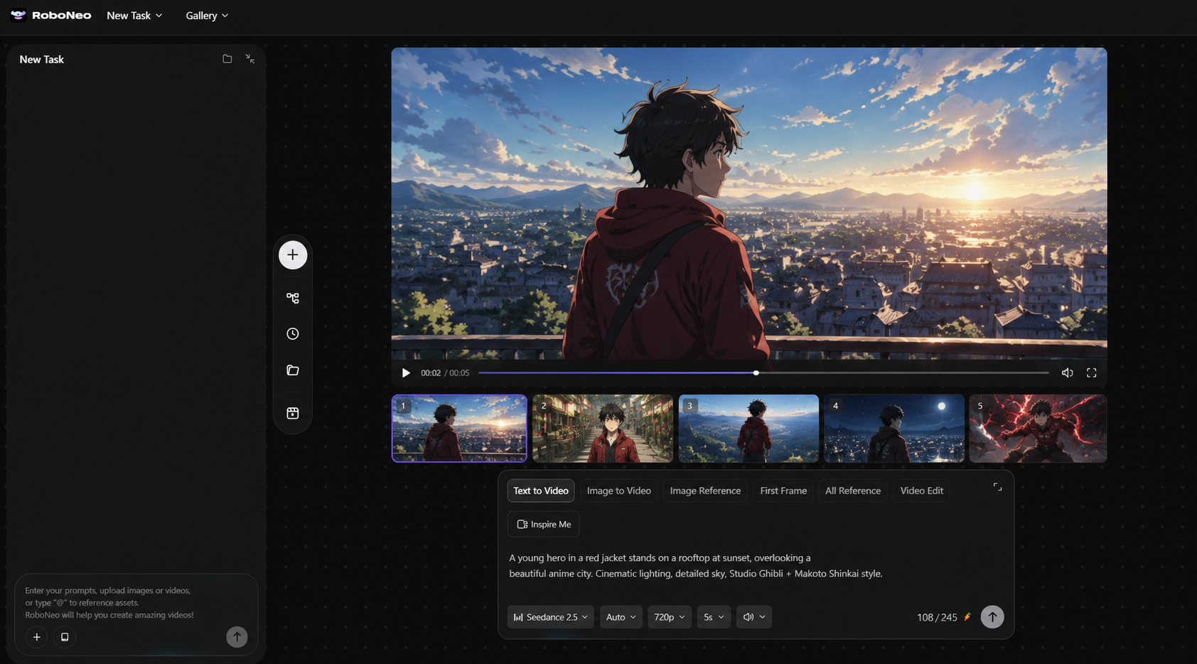 RoboNeo AI anime video generator
