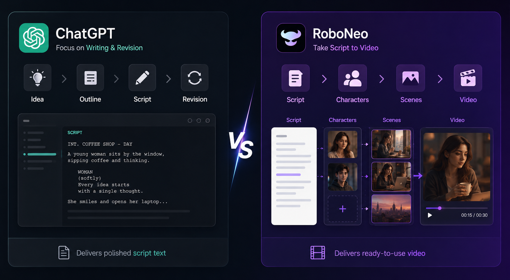 RoboNeo AI Script to Video Generator