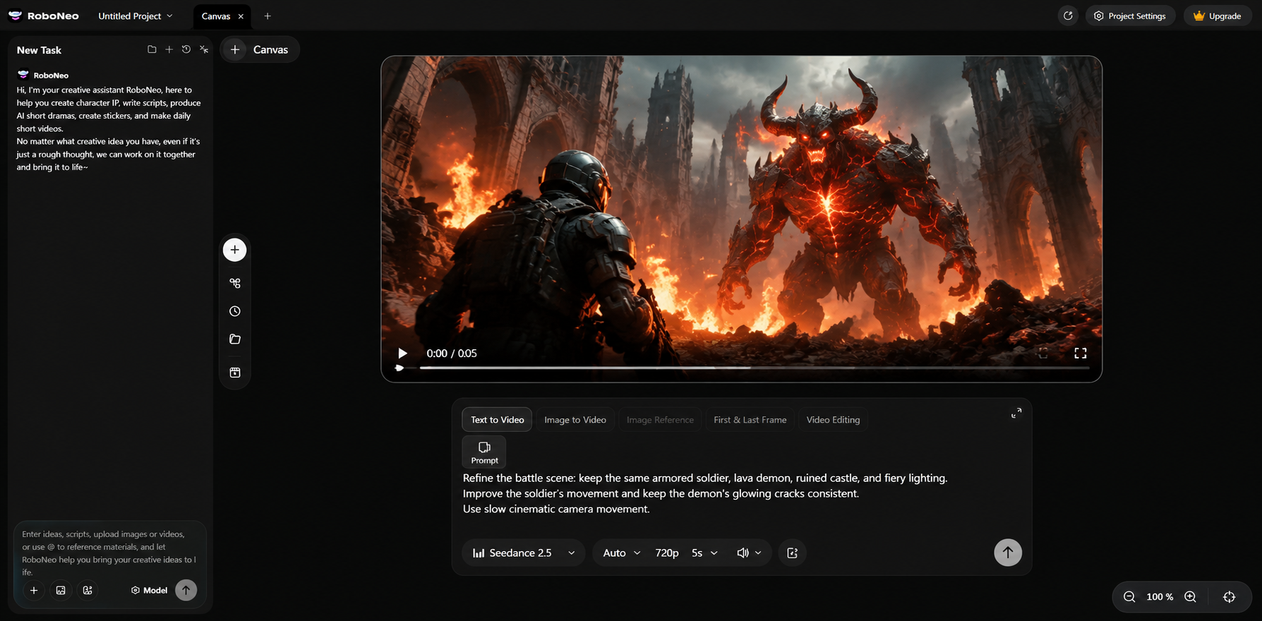 RoboNeo AI video text to video generation RoboNeo AI video text to video generation