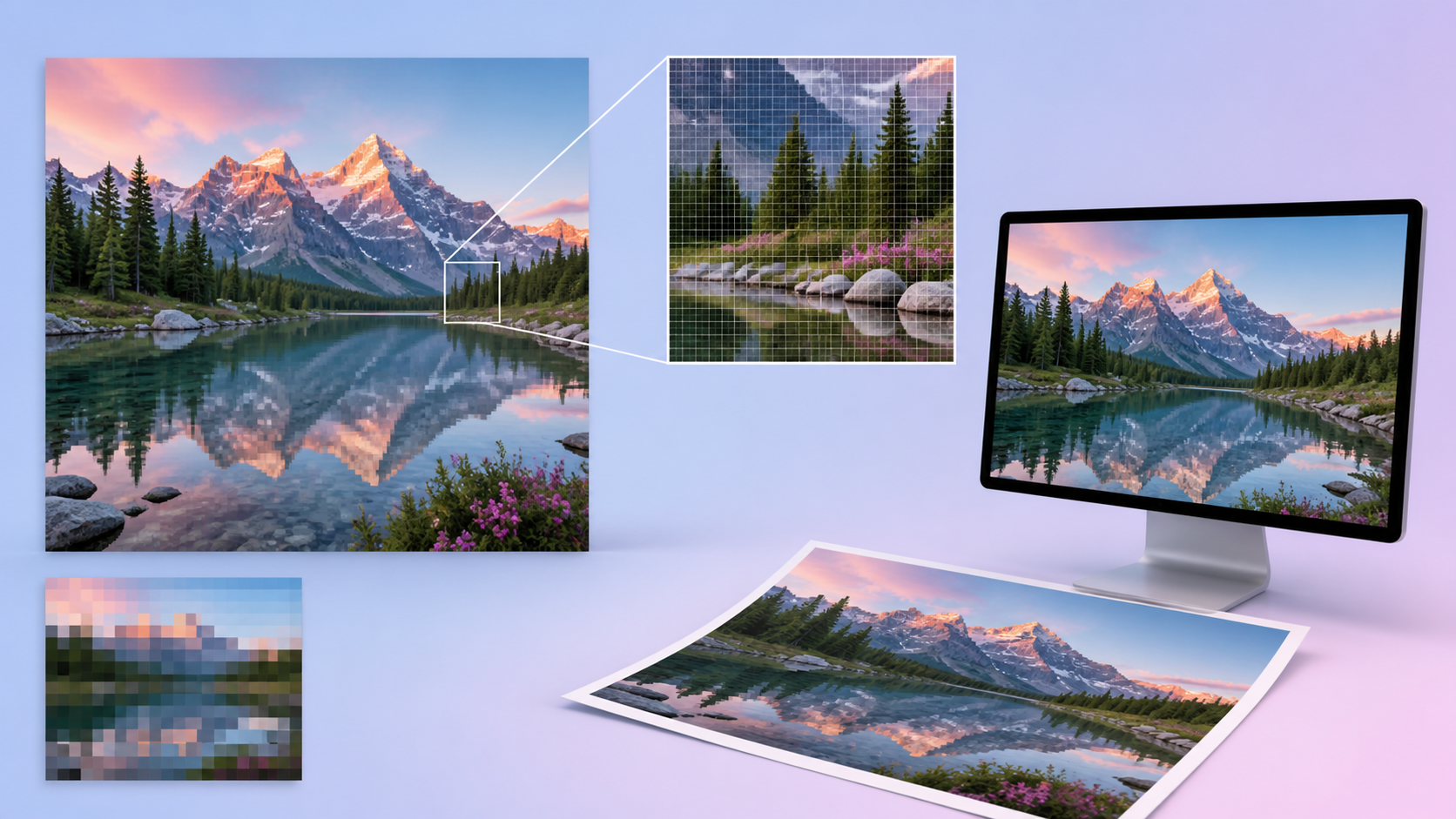 RoboNeo AI Image Enhancer landscape upscale